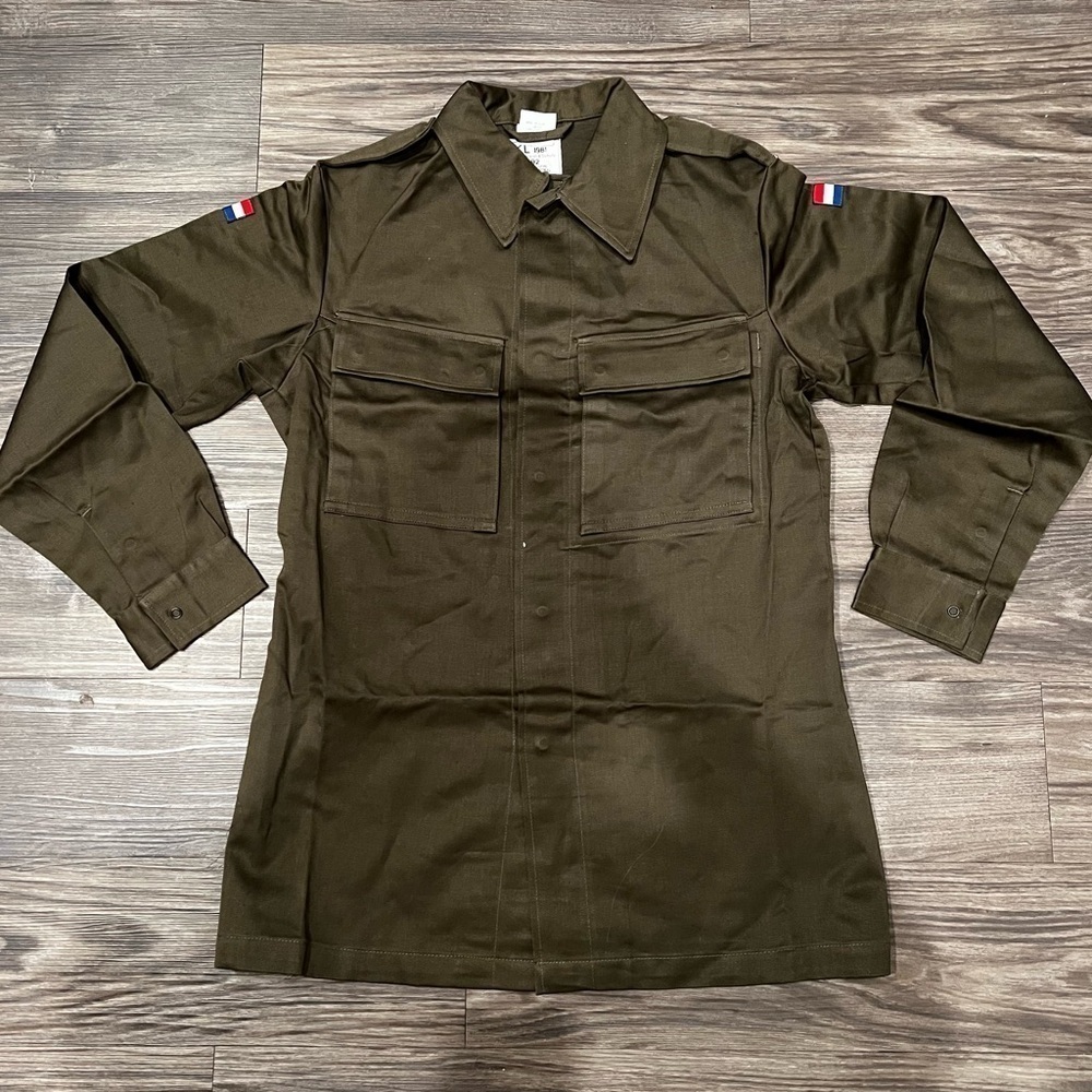80's Kl Netherlands Army Field Pocket Jacket Green